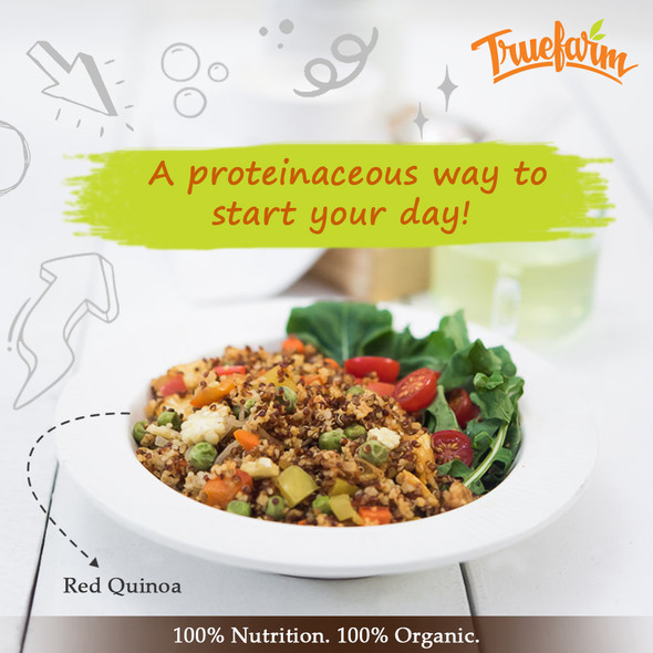Truefarm Foods | Organic Red Quinoa 250g | 8.82 Oz | 0.55 lbs