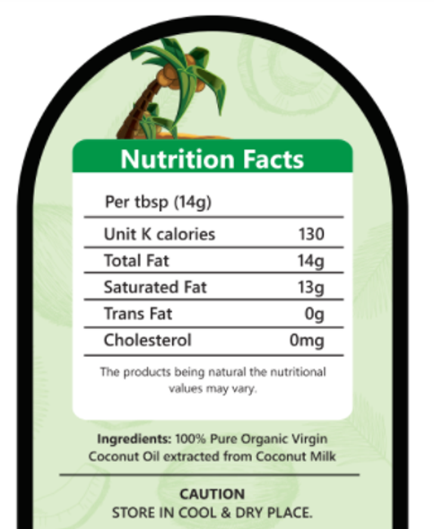 Truefarm Foods | Organic Virgin Coconut Oil 500ml | 16.91 Oz | 1.1 lbs