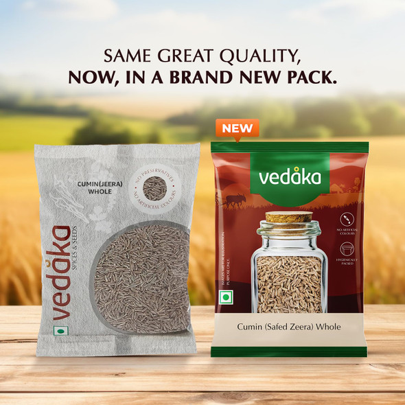 Amazon Brand - Vedaka Whole Jeera (Cumin) | 100g | 3.53 oz [Fit Tuber Recs]