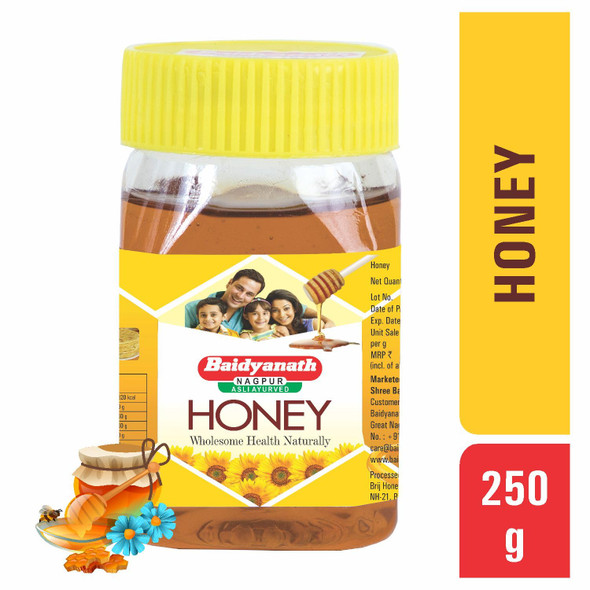 Baidyanath Asli Ayurved Honey I Pure Honey I Immunity Booster | 250 Gms | 8.82 oz [Fit Tuber Recs]