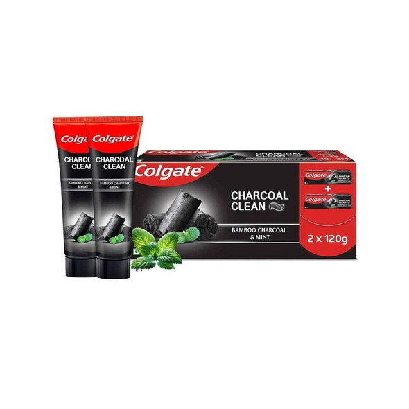 Colgate Bamboo Charcoal & Mint Toothpaste|2*120g|8.4 oz [Fit Tuber Recs]