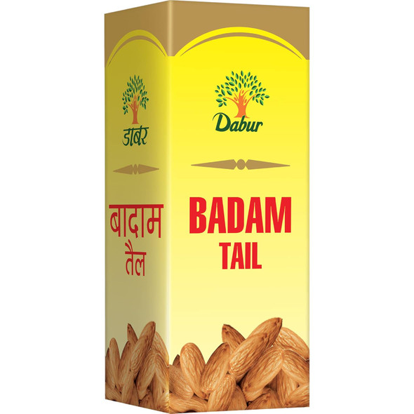 Dabur Badam Tail : Sweet Almond Oil| Rich in Vitamin -E for Healthy Skin , Hair and Body | 50ml | 1.69 fl oz [Fit Tuber Recs]
