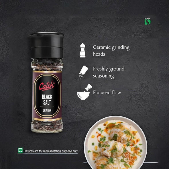Catch Black Salt Grinder|100g|3.53 oz [Fit Tuber Recs]