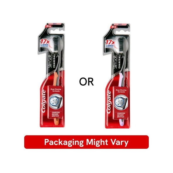 Colgate SlimSoft Charcoal Soft Toothbrush|1 unit|1 unit [Fit Tuber Recs]