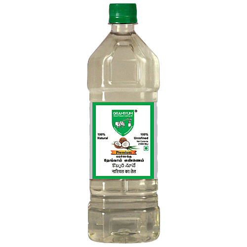 Chekku/Cold Pressed Coconut Oil - 100% Natural & Unrefined, Premium|1 L|33.81 fl oz [Fit Tuber Recs]