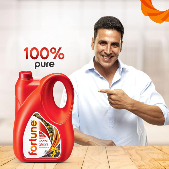 Fortune Premium Kachi Ghani Pure Mustard Oil | 4.5 Kg | 9.92 lb [Fit Tuber Recs]