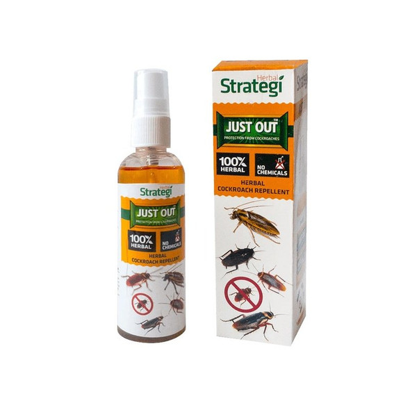 Herbal Strategi Just Out Cockroach Spray Repellent|100 ml|3.38 fl oz [Fit Tuber Recs]