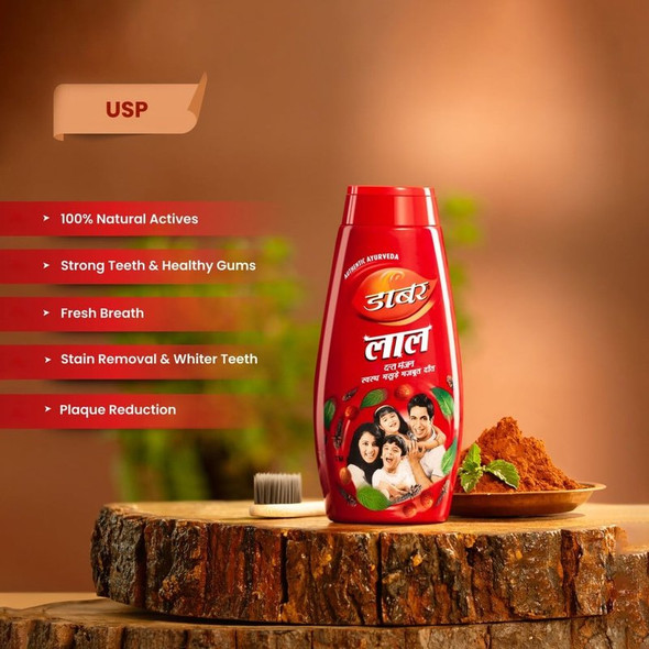 Dabur Lal Dant Manjan Ayurvedic Tooth Powder|100 g|3.53 oz [Fit Tuber Recs]