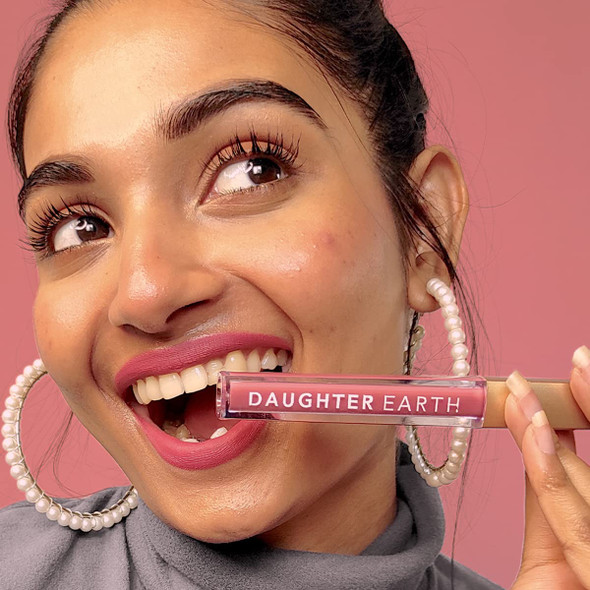 DAUGHTER EARTH Liquid Lipstick With Vitamin E & Hyaluronic Acid | Vegan Highly Pigmented Lip Color | Long Lasting Matte Smudge Proof Lip Stick For Moisturised Hydrating Lips - The Original Pink | 5ml | 0.17 fl oz [Fit Tuber Recs]