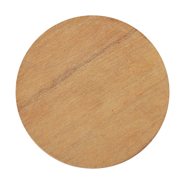 HANDCRAFTD Handmade Stone Sandalwood Board Chandan pata Chakla (4-inches, Brown) (Brown) | 5IN [Fit Tuber Recs]