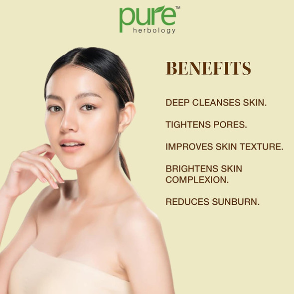 Pure Herbology Pure & Natural Sandalwood Powder for Face, Skin Whitening, Face mask and Facial, Skin Care | 100Gm | 3.53 oz [Fit Tuber Recs]