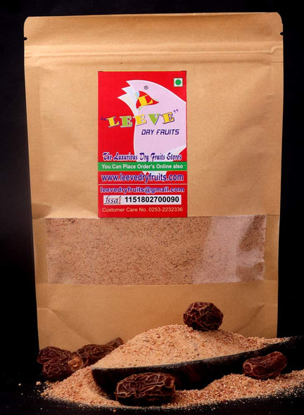 Leeve Dry Fruits Brand Fresh Dry Dates Powder | Natural Sweetener | Kharik Khajoor Date Powder | 200 Gms | 7.06 oz [Fit Tuber Recs]