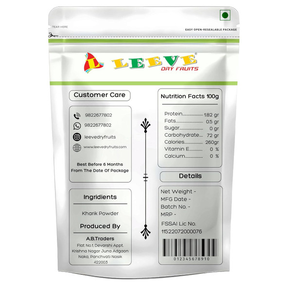 Leeve Dry Fruits Brand Fresh Dry Black Dates Powder | Natural Sweetener | Kali Kharik Khajoor Date Powder | 200 Gms | 7.05 oz [Fit Tuber Recs]