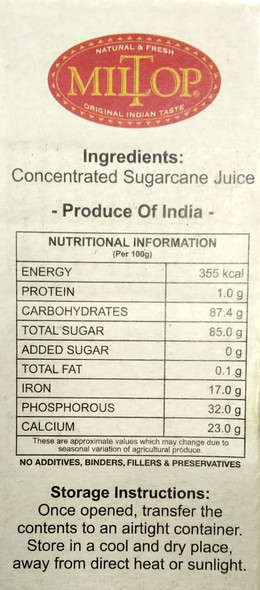 Miltop Natural Jaggery | 875g*2 | 61.68 oz [Fit Tuber Recs]