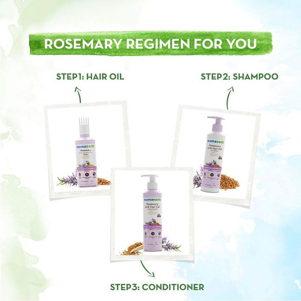Mamaearth Rosemary Anti-Hair Fall Conditioner|250 ml|8.45 fl oz [Fit Tuber Recs]