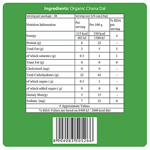 24 Mantra Organic Organic - Chana Dal/Kadale Bele|1 kg