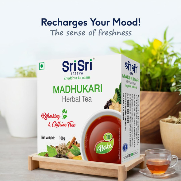 Sri Sri Tattva Madhukari Herbal Tea | 100g | 3.53 oz [Fit Tuber Recs]