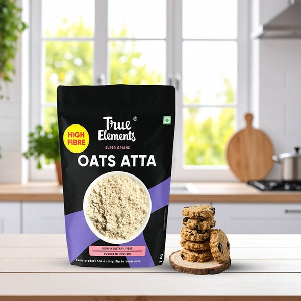 True Elements Super Grains Oats Flour (Oats Hittu)|1 kg|35.27 oz [Fit Tuber Recs]