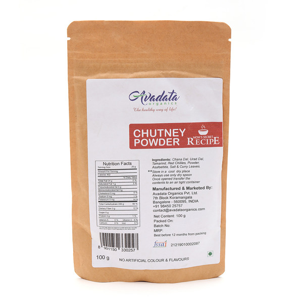AVADATA ORGANICS Chutney Powder|100 g