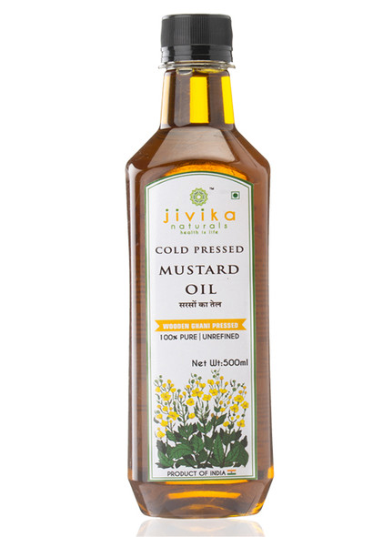 Jivika Naturals Cold Pressed Mustard Oil 500ml | 16.91 Oz | 1.1 lbs
