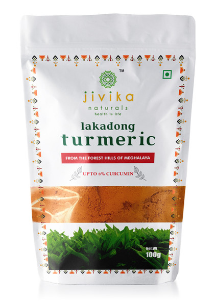 Jivika Naturals Lakadong Turmeric High Curcumin Upto 9% - 100gms | 3.53 Oz | 0.22 lbs