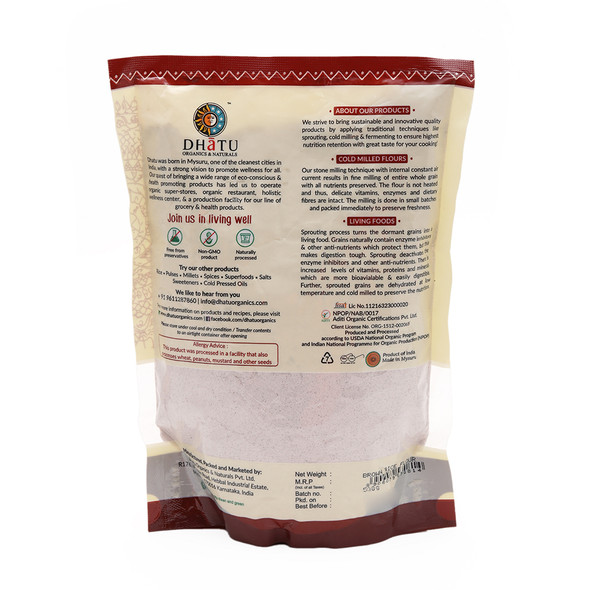 DHATU ORGANICS & NATURALS Brown Rice Flour|500 g