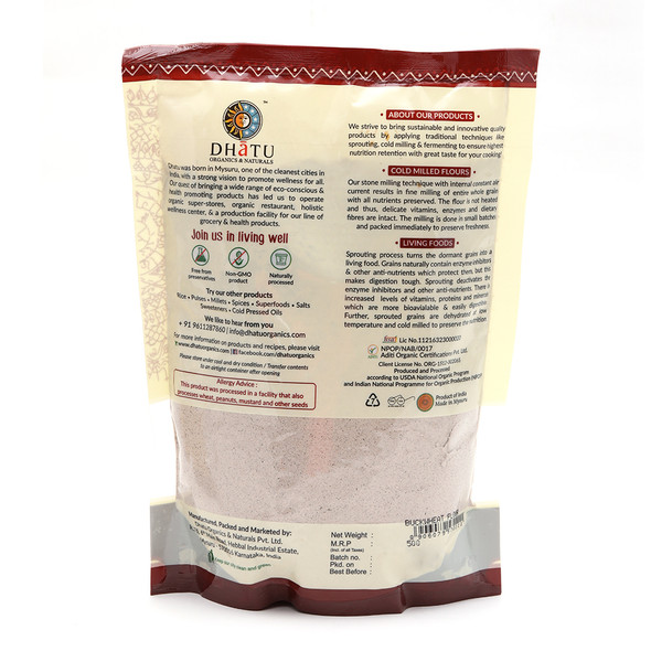 DHATU ORGANICS & NATURALS Buckwheat Flour|500 g