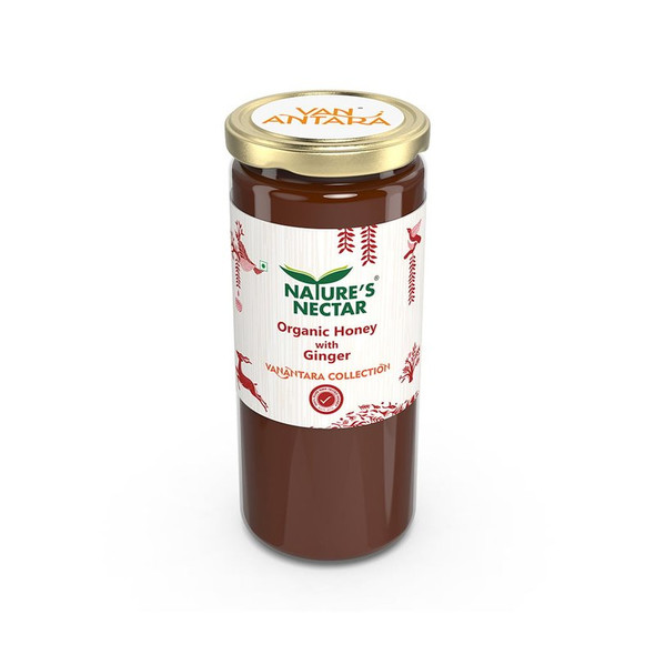Nature's Nectar Organic Ginger Honey for Cough|325 g