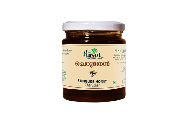 Harvest NATURAL HONEY Cheruthen-Harvest Natural Stingless Bee Honey - 100% Natural Organic Product From Western Ghats Of Kerala - 250 G