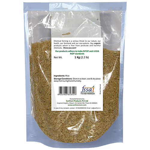 Earthon Organic Basmati Rice//Basmati Akki - Brown|1 kg
