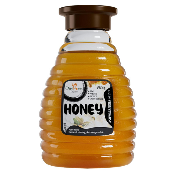 ONE BEE ORGANIC | Honey Pack for Athletes/Sports Person Drumstick, Acacia, Ashwagandha - 840gm.
