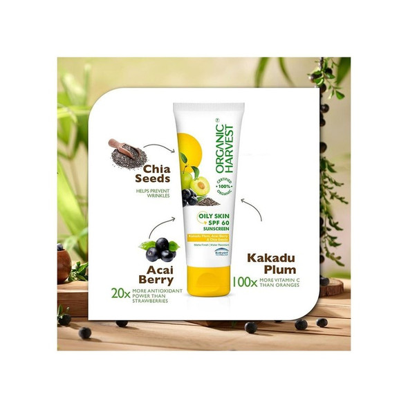 Organic Harvest Sunscreen for Oily Skin (SPF 60)|100 g