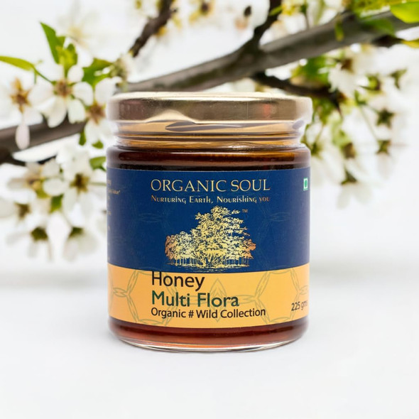 Organic Honey 225 Gm | Multi Flora Honey | Wildflower Honey | Pure Organic Raw Honey | NPOP Certified