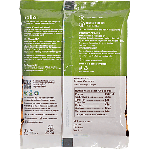 Phalada Pure & Sure Organic - Cinnamon/Chakke Bark|50g