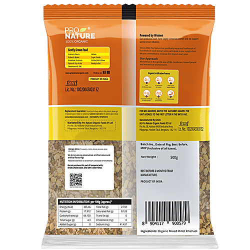 Pro Nature Organic Mixed Millet Khichdi|500 g