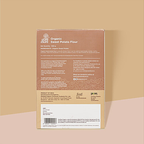 Phalada Pure & Sure Organic Sweet Potato Flour - Good For Digestive Health & Blood Sugar Management|500 g