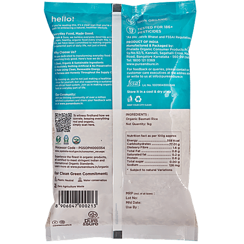 Phalada Pure & Sure Organic - Rice Basmati|1 kg