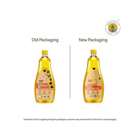 Organic Tattva Organic Sunflower Oil|1 l, 1 ltr