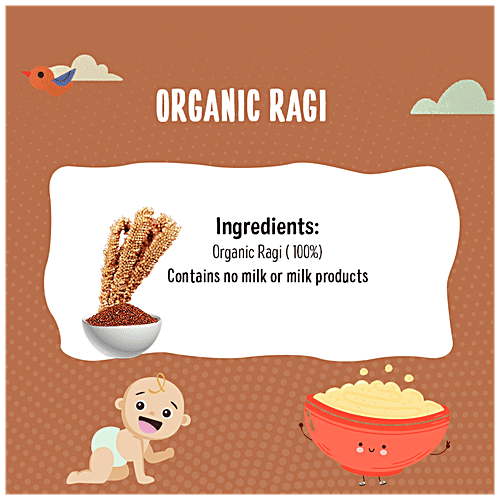 Timios Porridge - Organic Ragi, For Babies 6+ Months|200 g