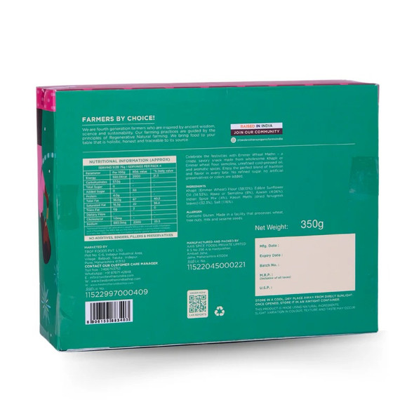 TWO BROTHERS ORGANIC FARMS Khapli Mathari Sticks|350 g