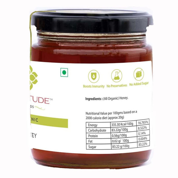 Spiritude Organic Honey Raw Unprocessed - Pure & Homemade Organic Honey - 250ML - Pack of 1 - Homemade Organic Sehad