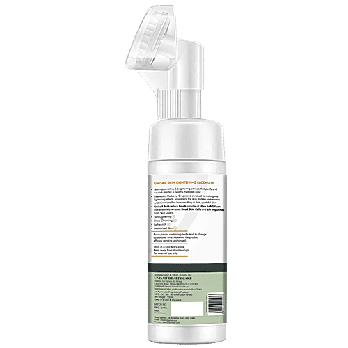 Unisaif Rice Water Organic Foaming Facewash - Vitamin C & Mulberry Extract|150 ml