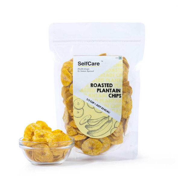 SelfCare By Suman Agarwal Roasted Plantain Chips Pack of 1 125 grams | Healthy - Gluten Free | Savoury - Snacks - Namkeen - Grocery | Mid Day - Workout - Tea time Snacking | Jain & Travel Friendly