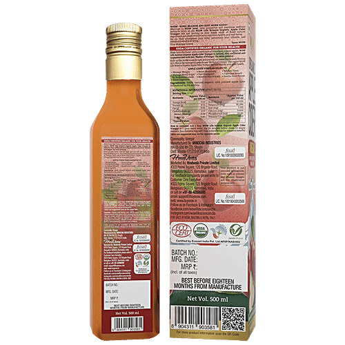 WOW Life Science Organic Apple Cider Vinegar - RawÂ Unfiltere|500 ml