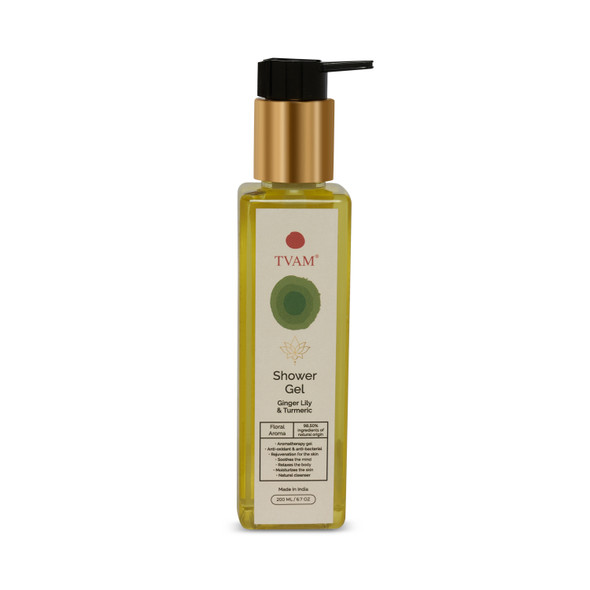 TVAM | Shower Gel - Ginger Lily & Turmeric | 6.76 Oz | 0.44 lbs