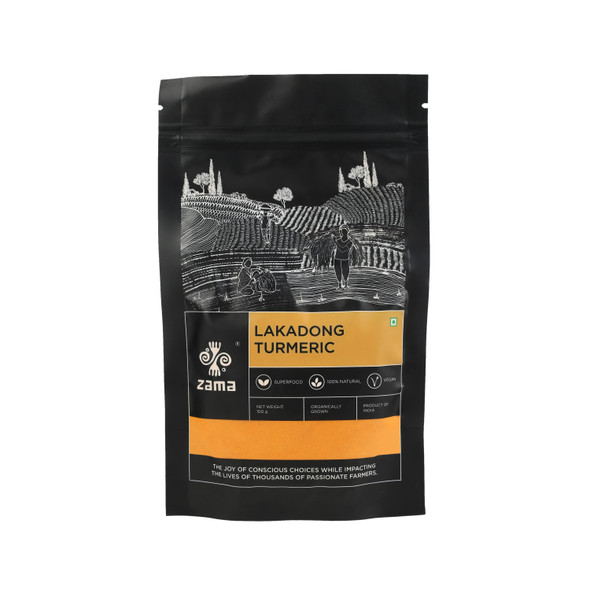 Zama Organics | Lakadong Turmeric | 3.53 Oz | 0.22 lbs