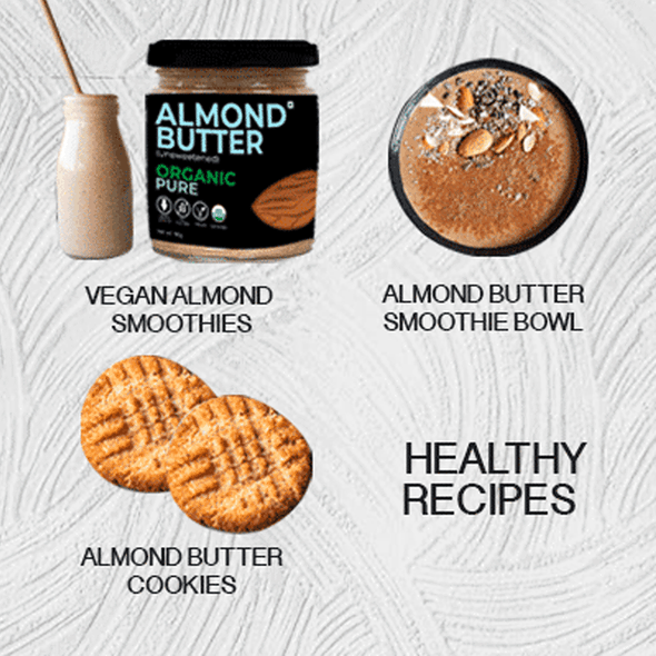 D-Alive | Organic Almond Butter (Unsweetened) (Sugar-Free, USDA Organic, Gluten-Free, Low Carb, Ultra Low GI, Vegan, Diabetes & Keto Friendly) - 180g  | 6.35 Oz | 0.4 lbs