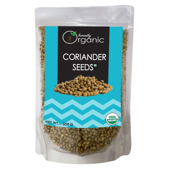 D-Alive | Honeslty Organic Coriander Seeds - 350g - Packed In Plastic Pouch | 12.35 Oz | 0.77 lbs