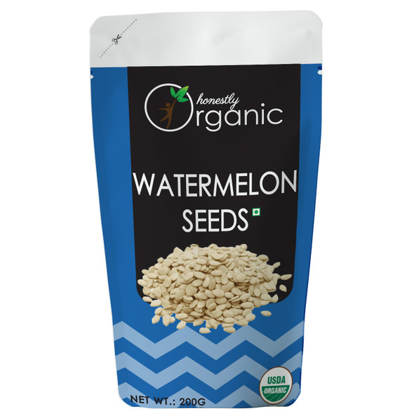 D-Alive | Honeslty Organic Watermelon Seeds - 200g - Packed In Eco Friendly Pouch | 7.05 Oz | 0.44 lbs