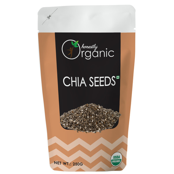 D-Alive | Honestly Organic Chia Seeds -200g - Packed In Eco Friendly Paper Pouch | 8.82 Oz | 0.55 lbs
